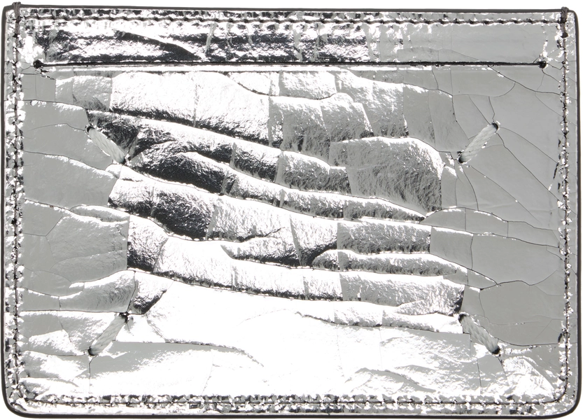 Silver Four Stitches Card Holder