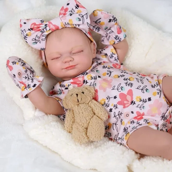 Lifelike Reborn Baby Dolls - Skylar, 17-Inch Baby Feeling Realistic-Newborn Baby