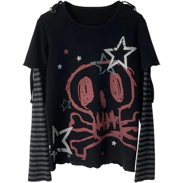 Y2k Long Sleeve Graphic T-Shirt