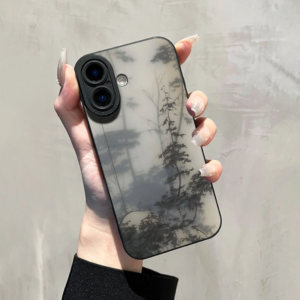 For Iphone 16 15 14 13 12 11 Pro Max XS XR SE Hot-Selling Personalized Silicone Shockproof Deep Mountain Pattern Phone Case - 2024 Christmas Trend - For Iphone Users - Protect Your Phone from Drops & Scratches - Perfect Gift for Tech Lovers & Holiday Season