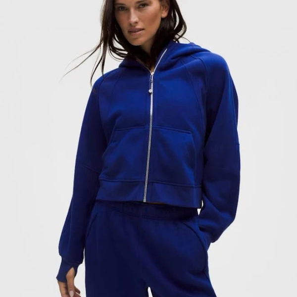 lululemon Women's Scuba Oversized Full-Zip Hoodie - Size M/L Blue