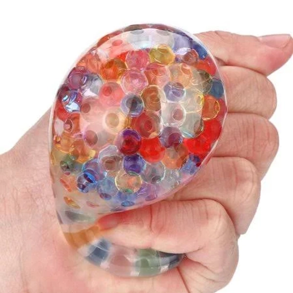 Stress Ball for Hand, Stress Ball Squeeze, Translucent Gel, Orbeez Squeeze, Sensory Squeeze, Workplace Calming, Multi-Hued, 1 Pc, Size: 0.2 fl oz