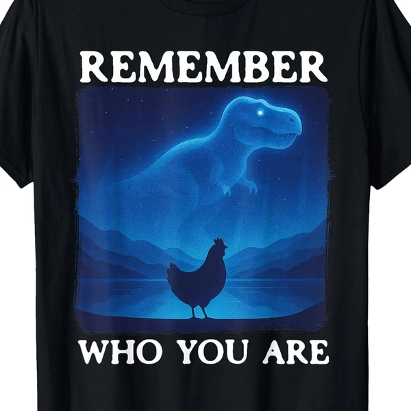 Remember Who You Are Dinosaur Chicken T-Shirt