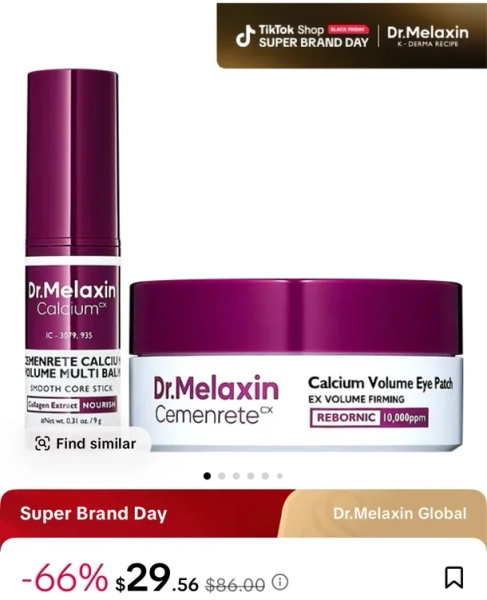 [Dr.Melaxin Official] Calcium Volume Multi Balm+Eye Patch 60ea | Black Friday Sale TikTok Shop