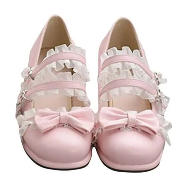 Women's Sweet Lolita Bowknot Platform Mary Jane Shoes