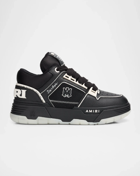 Men's MA-1 Leather & Mesh Low-Top Sneakers