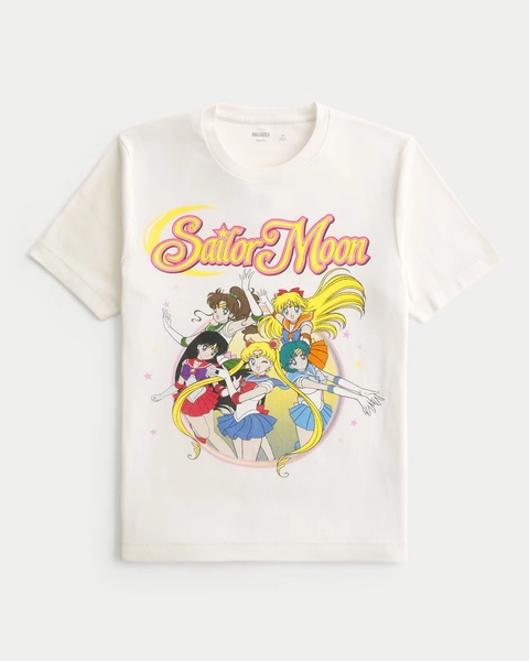 Camiseta baby acanalada con gráfico de Sailor Moon