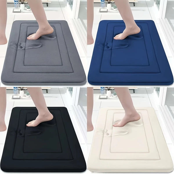 Alfombra de piso suave y absorbente de peluche, ideal para baños, dormitorios y salas