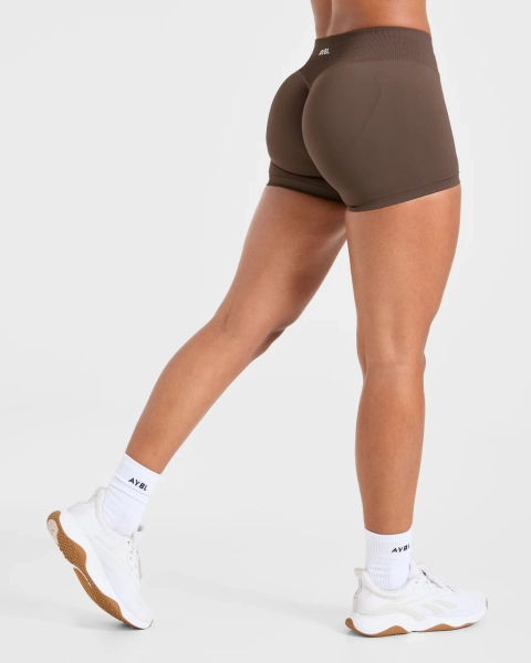 Enhance Seamless Shorts | 3.5" - Brown