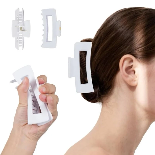 2Pack Hair Claw Clips,Mello Cloud Clip for Women - Squishy Pinchable Hair Clamps, comfortable,Flexible & Unsnappable Cloud Hair Clip, Soft -Like Grip,