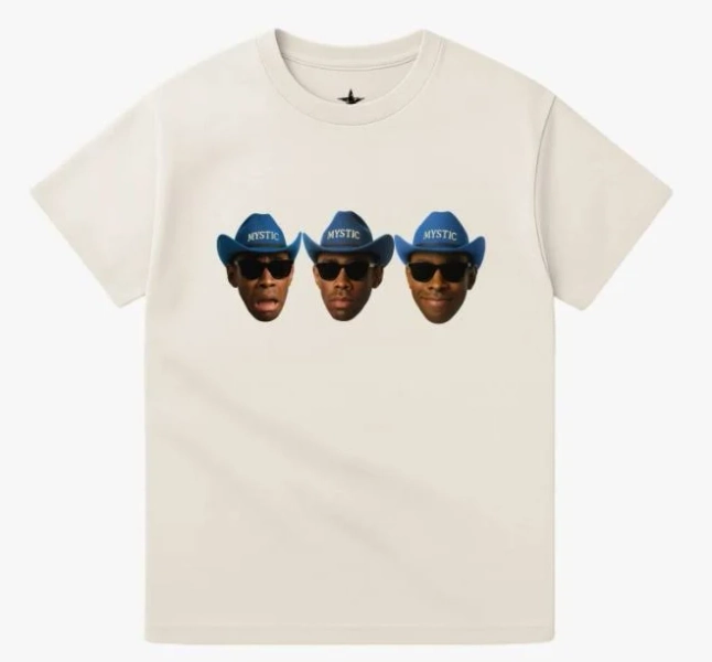 Mystic Tyler The Creator T-shirt Western Trio Size Small Beige