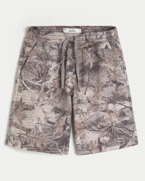 Hollister Feel Good Camo At-the-Knee Baggy Fleece Shorts