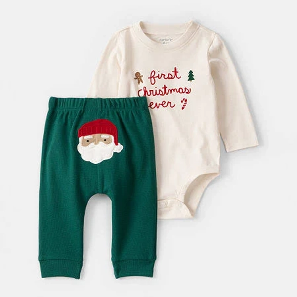 Carter's Baby Unisex First Christmas Ever Bodysuit and Pant Set