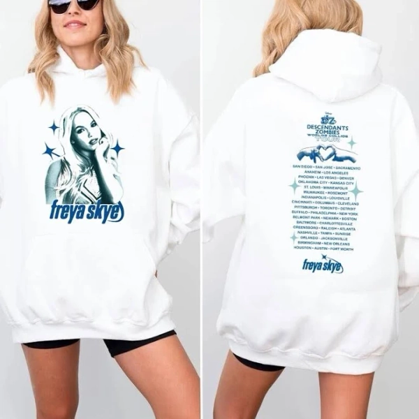 Descendants Zombies Worlds Collide Tour 2025 Freya Skye Cast Hoodie