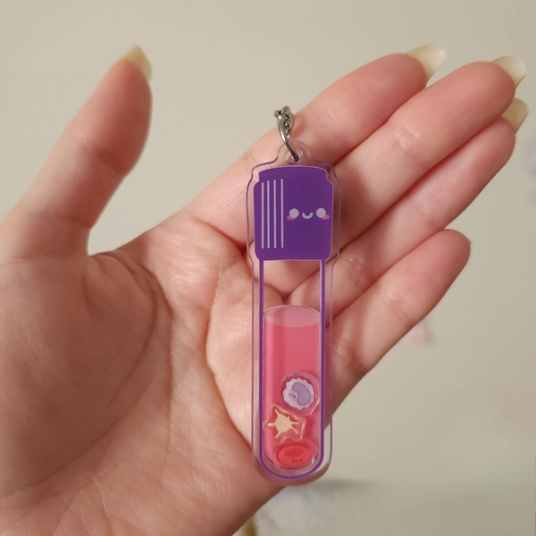 Phlebotomist Blood Tube Shaker Keychain,Blood Cells Shaker Gift for Phlebotomist, MLT Nurse, Blood Bank Keychain Gift Laboratory Hematology