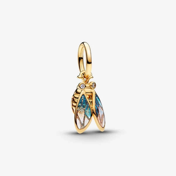 Pandora 14 Carat Gold-Plated Cicada Dangle Charm