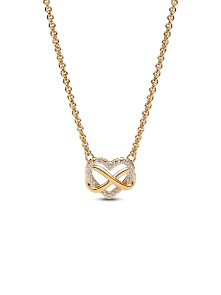 Sparkling Infinity Heart Collier Necklace