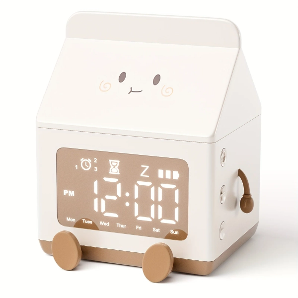 Kawaii Therapy Milk Carton Digital Alarm Clock - Limited Edition