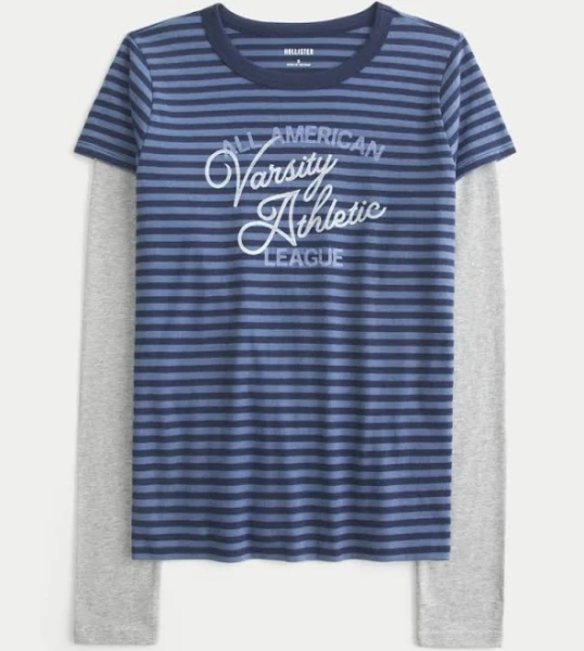 Hollister Women's Layered 2-in-1 Baby Tee