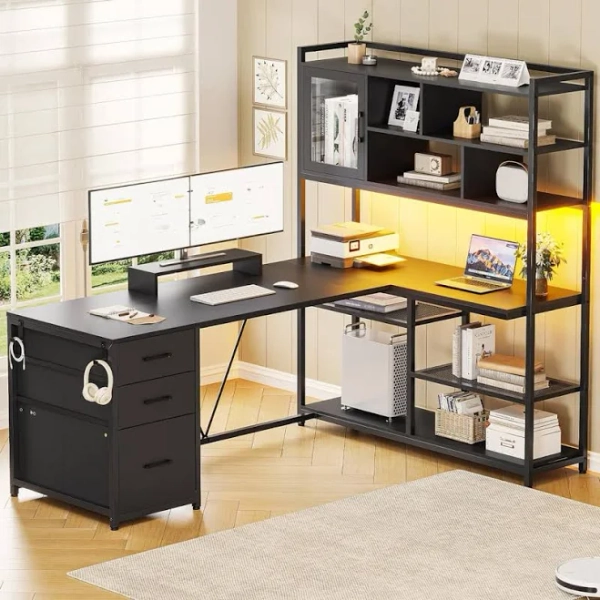 17 Stories Barbarino L-Shaped Computer Desk
