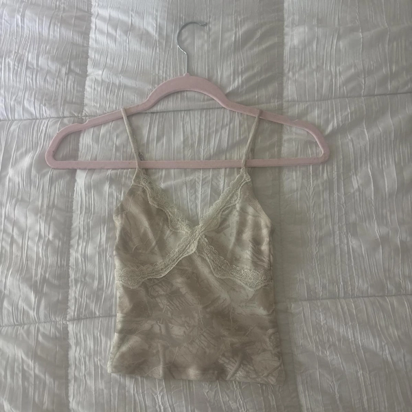 camo print lace cami top with adjustable straps...
