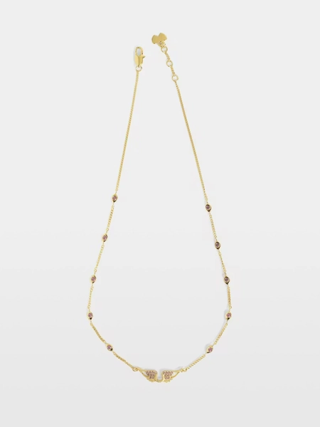 Collana Rock Dorata con Cristalli Rosa | Zadig&Voltaire