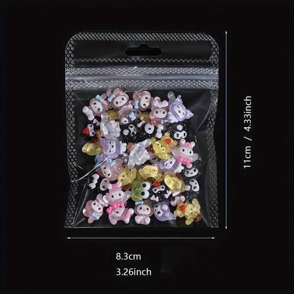 20pcs resin rhinestones   kuromo   flat - Temu