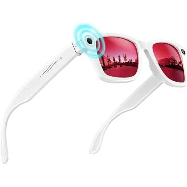 Ai Smart Glasses with Camera, 800w HD Anti-Shake Camera Bluetooth Sunglasses, 32gb Support, WiFi Transfer, Real-Time Translation & AI Voice Assistant
