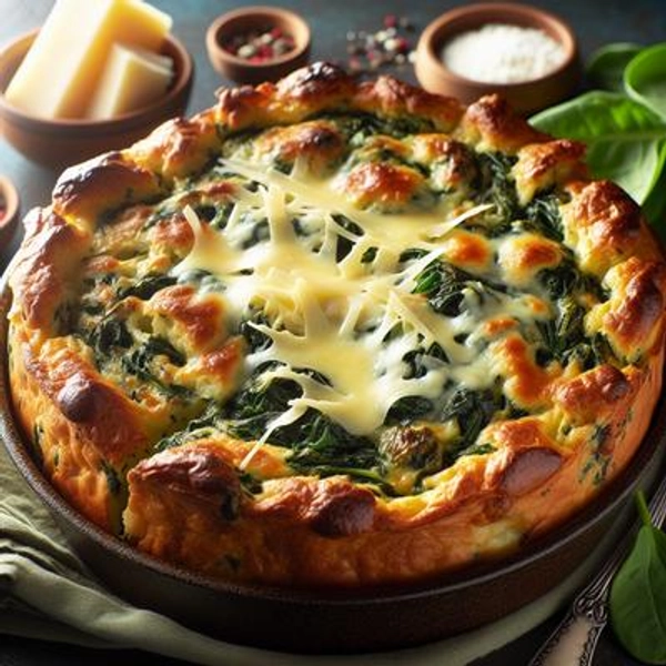Spinach and Tasso Bread Pudding with Gruyere Cheese Recipe