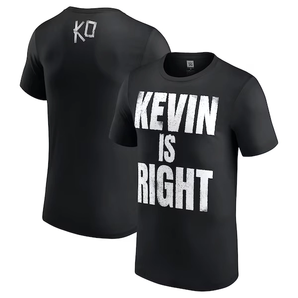 WWE Kevin Owens Kevin Is Right T-Shirt - Black - Mens