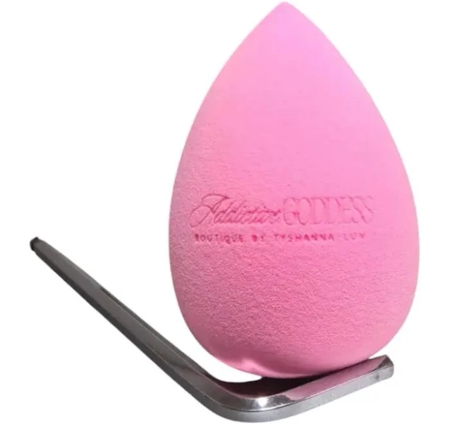 Flawless Blend Beauty Blender 2 in 1 Duo by Addictive Goddess Boutique by Tyshanna Luv - Pink Makeup Sponge with Stand