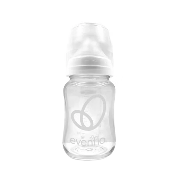Evenflo 3pk Balance Wide-Neck Anti-Colic Baby Bottles Glass - 6oz: BPA-Free, Level 1 Slow Flow, 3-Pack