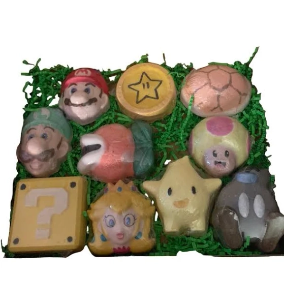 Mario Characters Bath Bomb Set with Toys Inside!