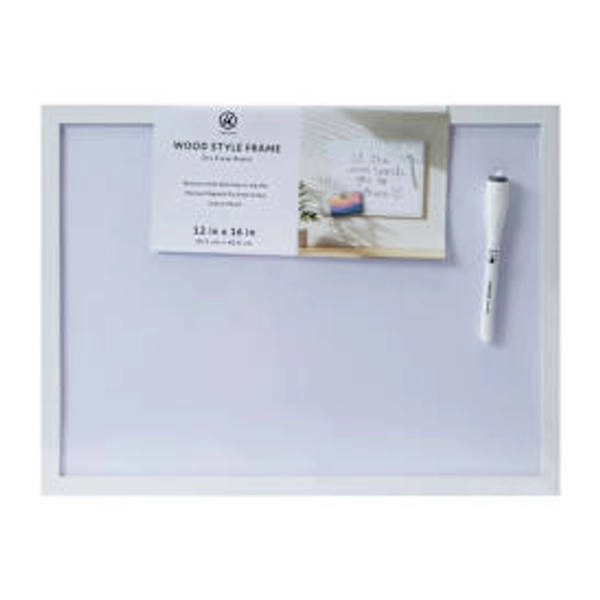Wood Style Frame Dry Erase Calendar