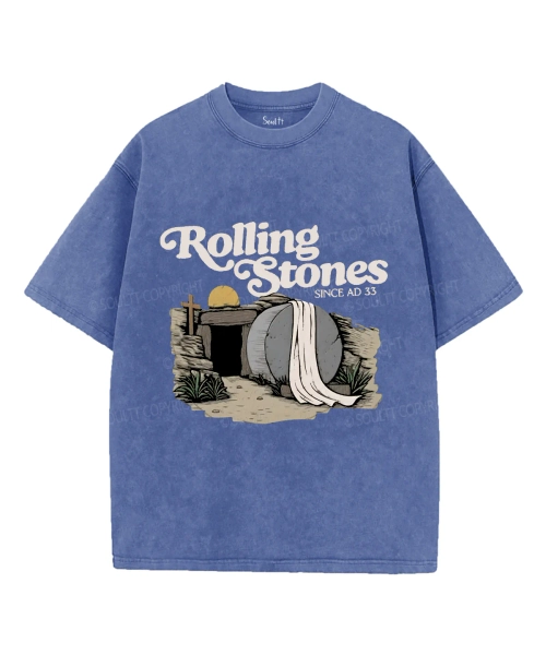 Rolling Stones Unisex Washed Christian T-shirt – Soultt