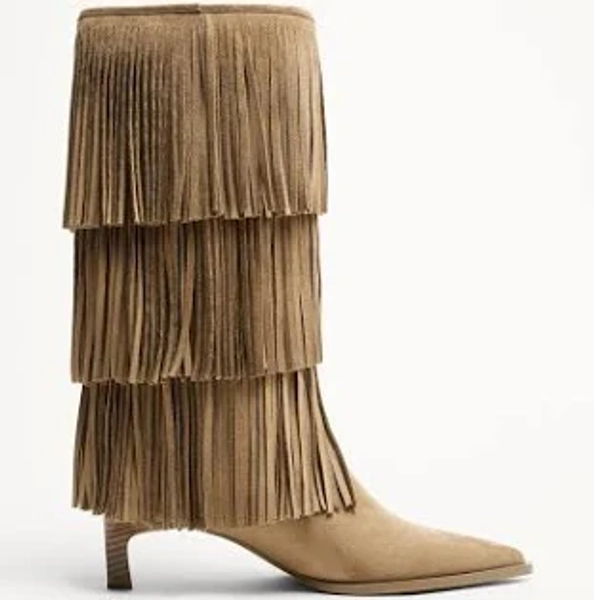 Bershka Bottes à franges Femme et petit talon