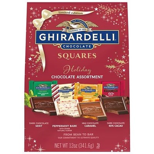 Ghirardelli Chocolate Squares Holiday Bag Assorted - 12.0 OZ