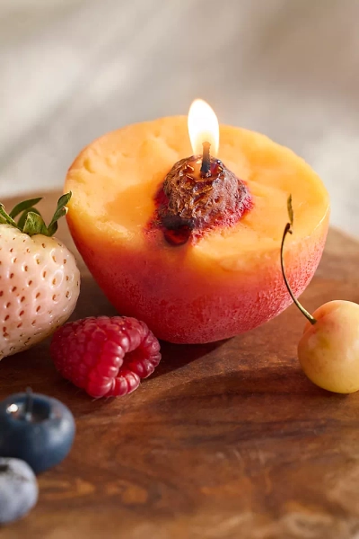 Happy Organics Peach Beeswax Candle
