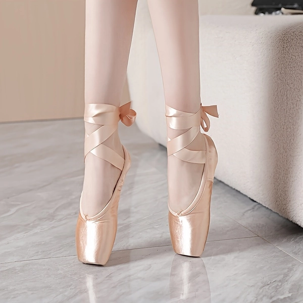 [Professional Ballet Shoes] Professional Ballet Shoes - Toe Shoes - Dance Shoes - Hard Ballet Shoes with Straps