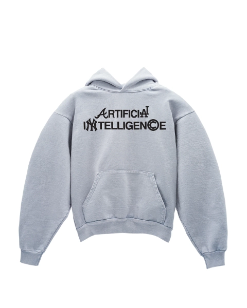 "ARTIFICIAL INTELLIGENCE" HOODIE - S / ICE GREY