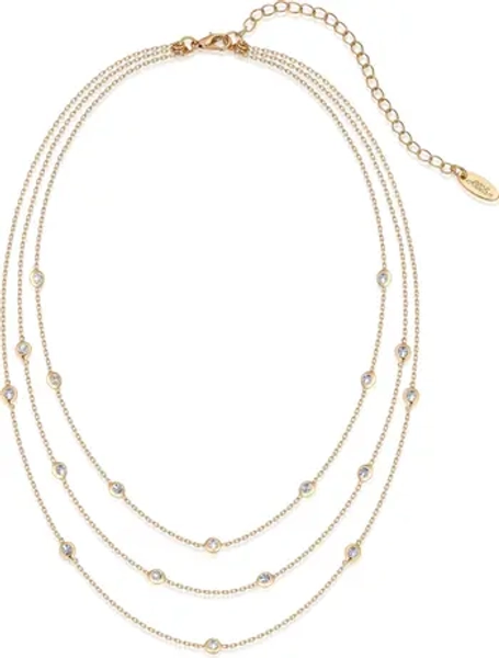 Crystal Station Layered Necklace