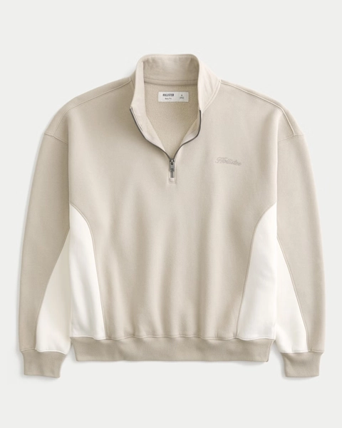 Boxy Logo Quarter-Zip Sweatshirt