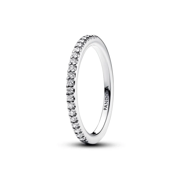 Sparkling Band Ring - Silver / 48 (H½ - I½)