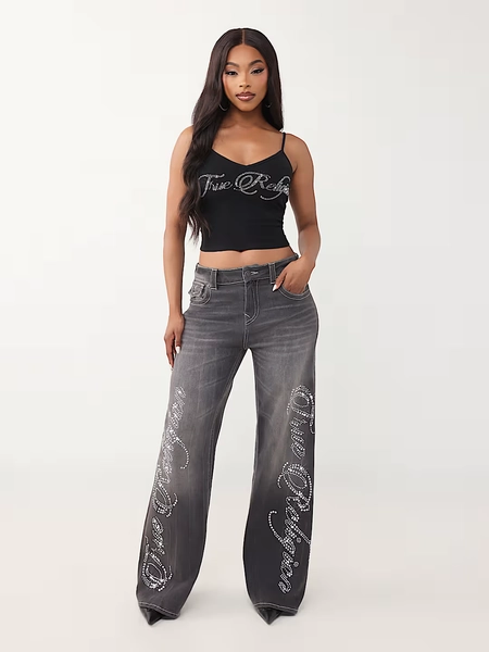 BOBBI MID RISE BAGGY FLAP JEAN