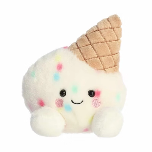 Aurora Mini Sprinkle Ice Cream Palm Pals Adorable Stuffed Animal White 4.5"