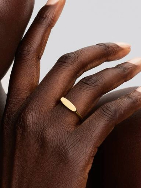 Engravable Bar Ring | Gold plated | Pandora US
