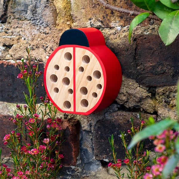 Wooden bug hotel - Ladybird