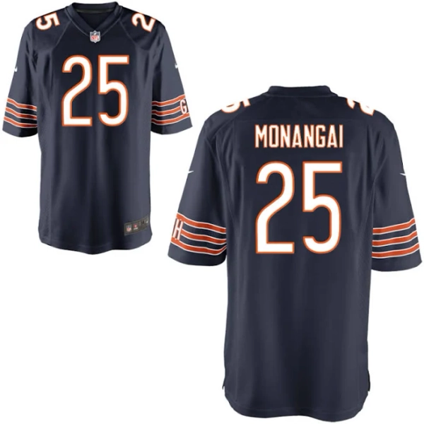 Kyle Monangai Youth Nike Navy Chicago Bears Custom Game Jersey Size: Large