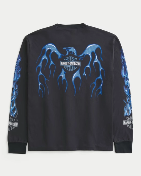Relaxed Long-Sleeve Harley-Davidson Graphic Tee