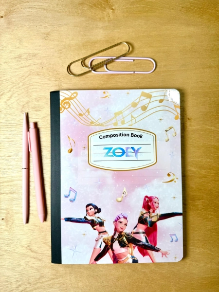 Kpop Demom Hunters Composition Notebook, Huntrix, Custom Made Notebook, K-pop, Stationary, Back to School, Teacher Gifts, Kids Notebooks